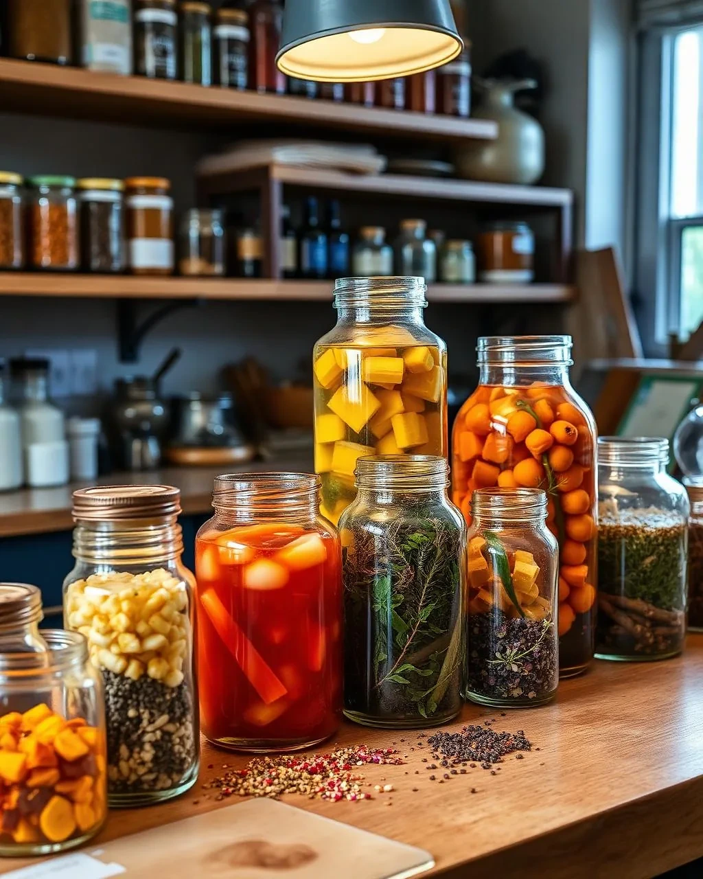 Fermentation jars in The Curio Table’s Curio Lab brand image