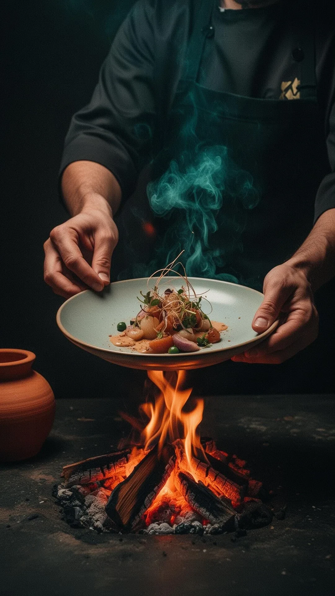 The Curio Table’s live-fire culinary brand image